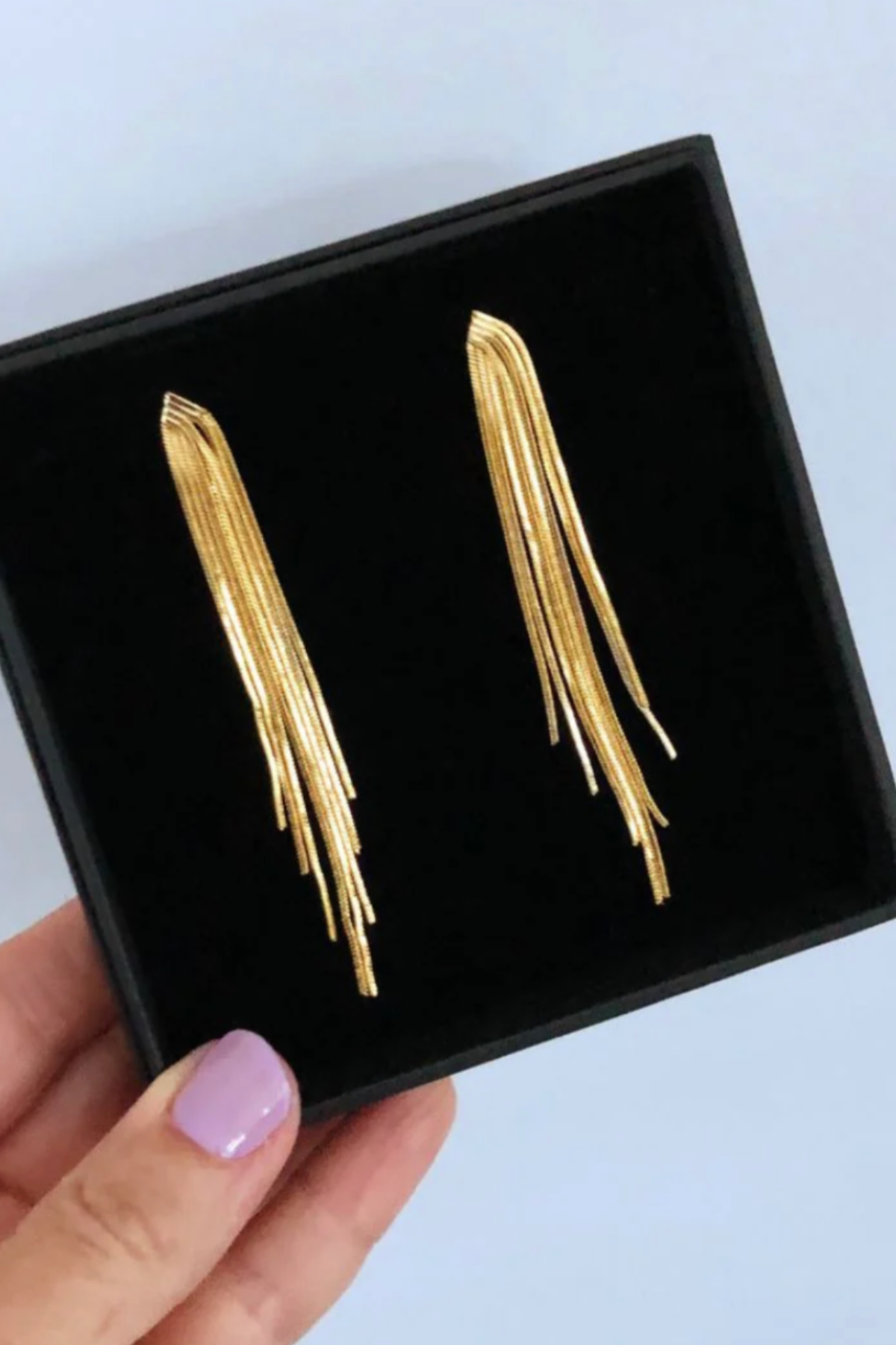 Metallic Tassel Earrings - Silver / Gold