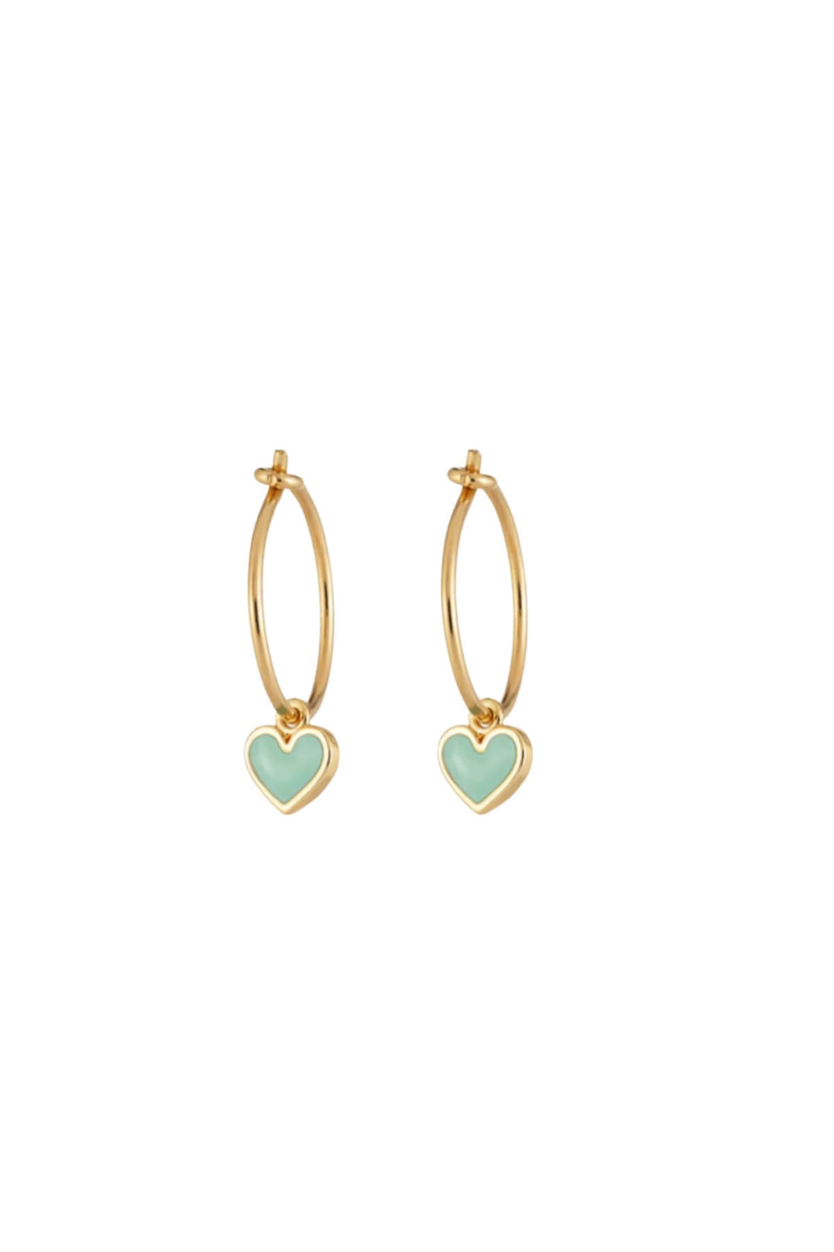 Sage Eve Heart Huggie Hoops