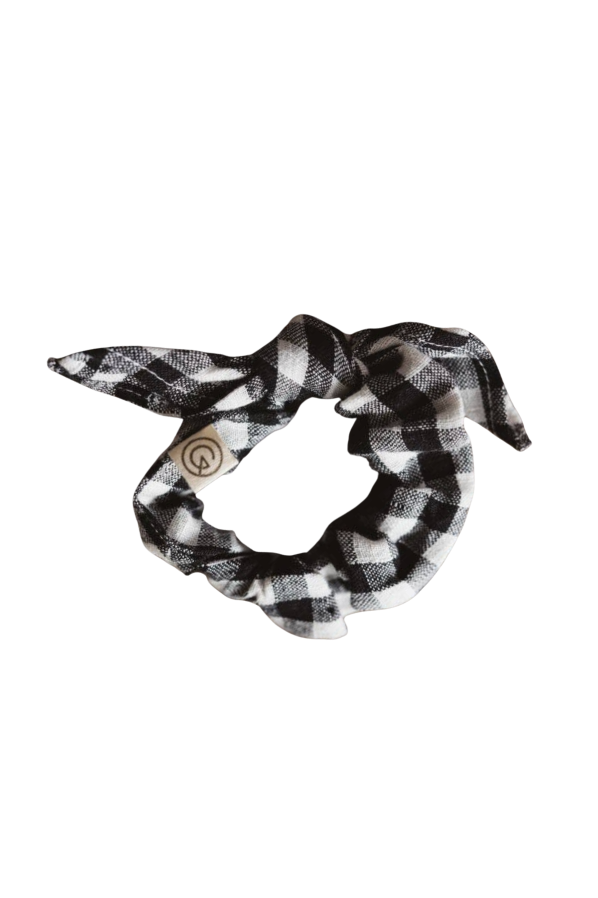 Vichy Linen Scrunchie