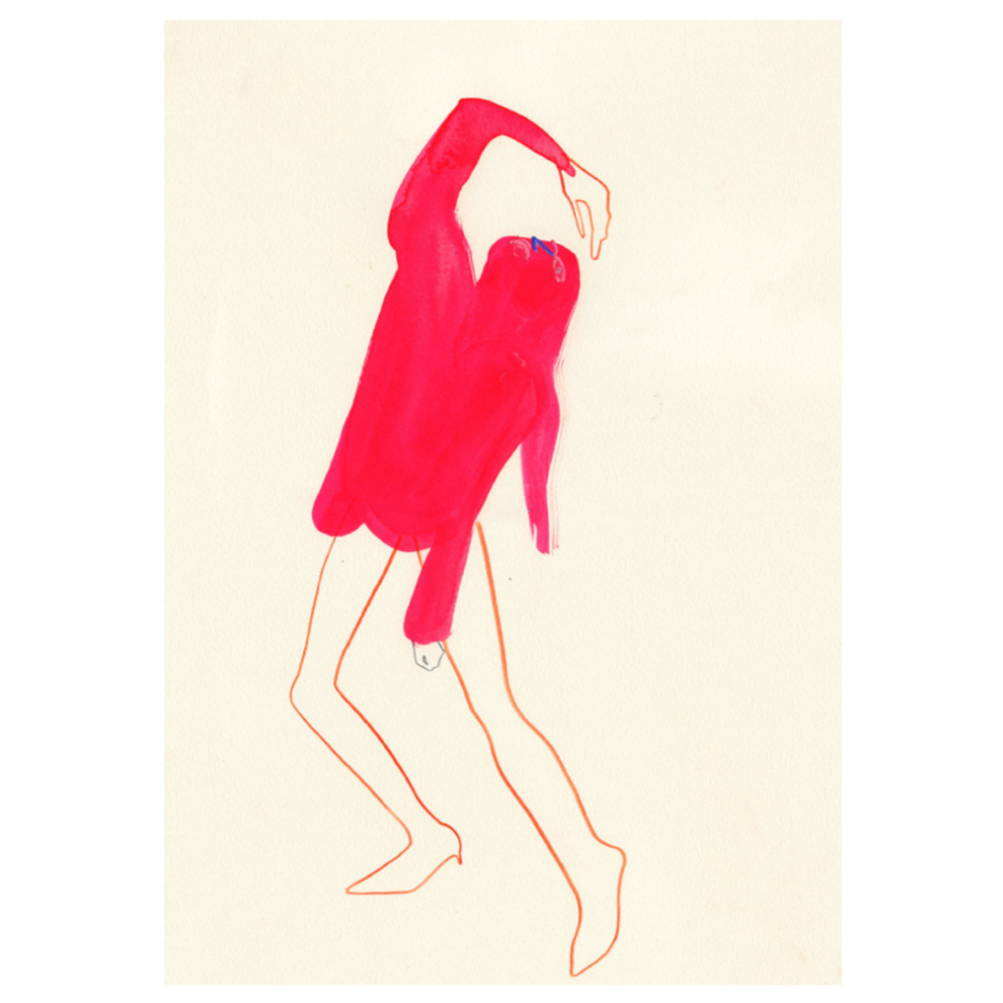 The Pink Pose By Amelie Hegardt | Art Print