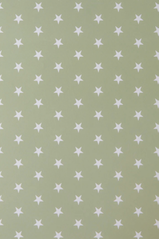 Sage Star Wrapping Paper