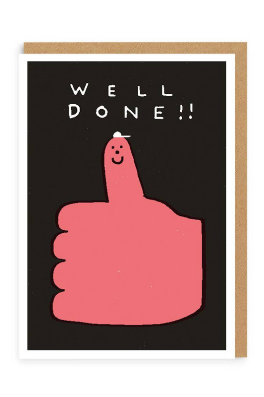 Well Done Thumbs Up Card