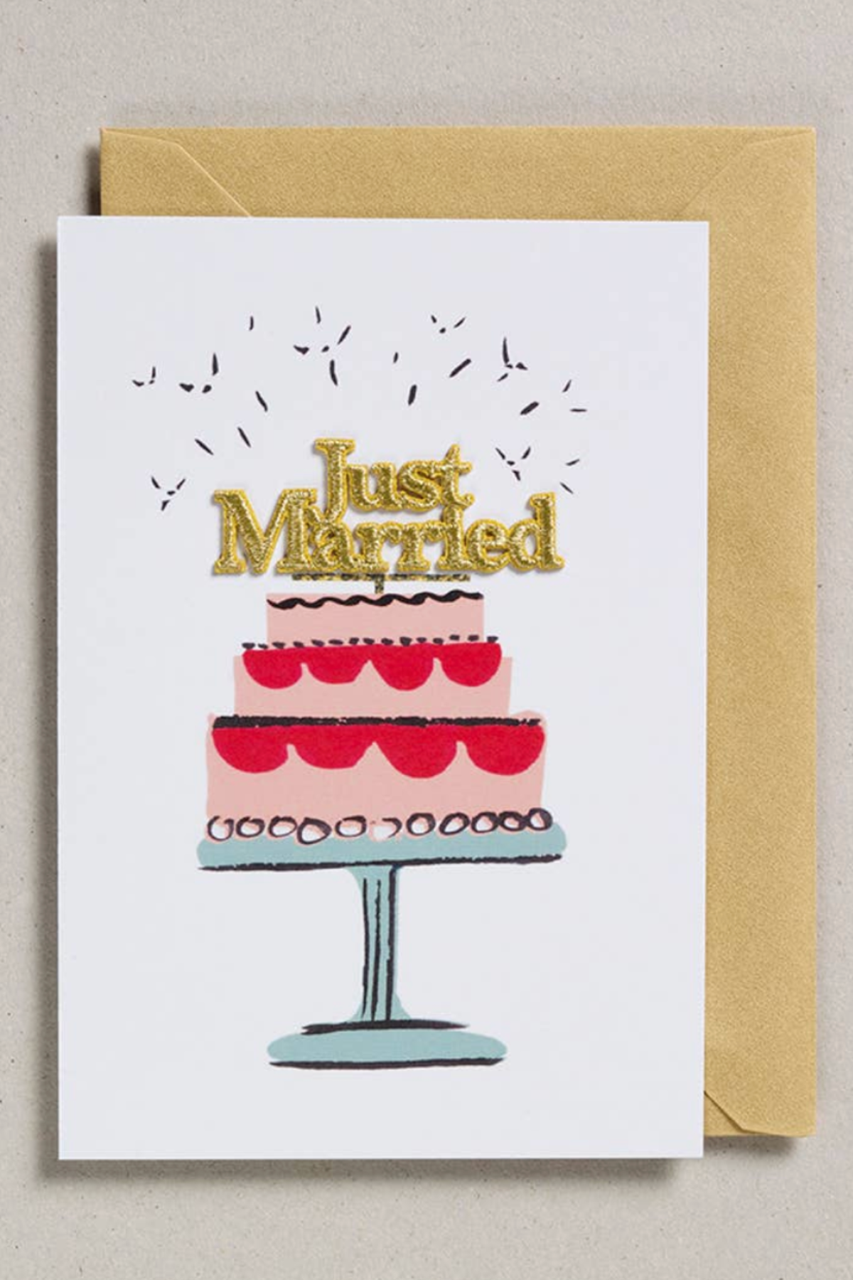 Just Married Embellished Card