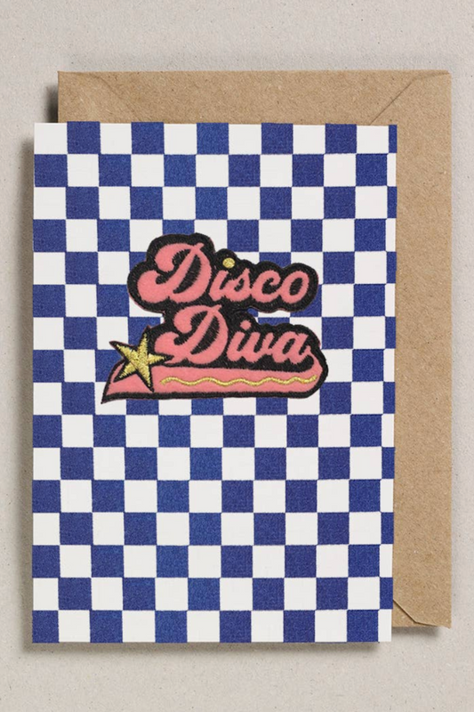 Disco Diva Iron on Patch Card