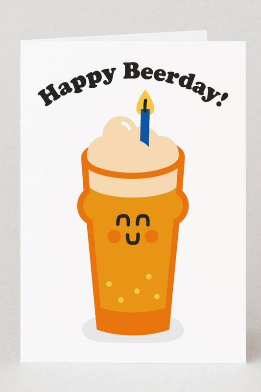 Happy Beerday Birthday Card