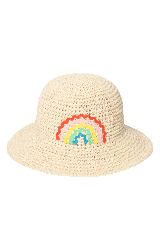 Ric Rac Rainbow Straw Bucket Hat