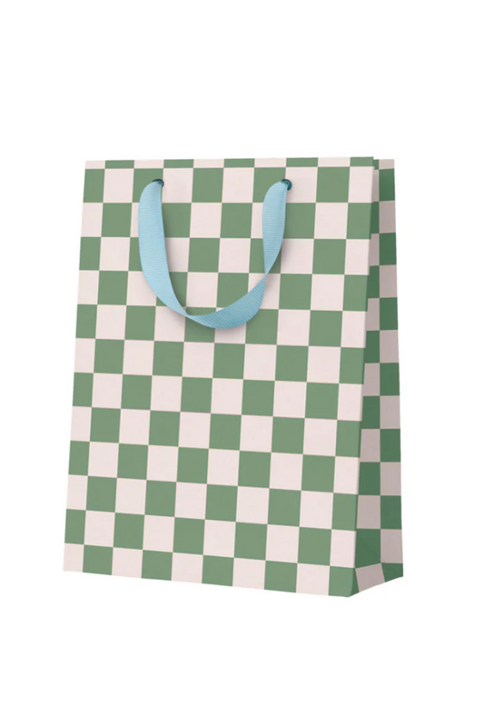 Green Check Small Gift Bag