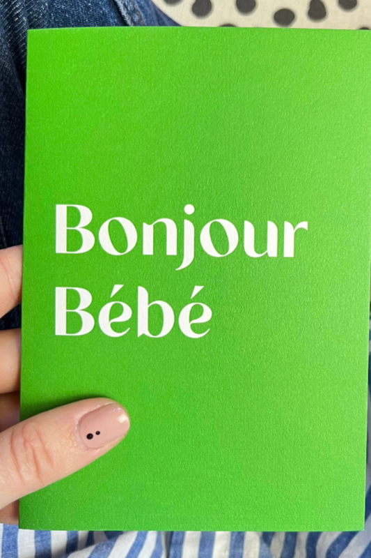 'Bonjour Bébé' New Baby Card