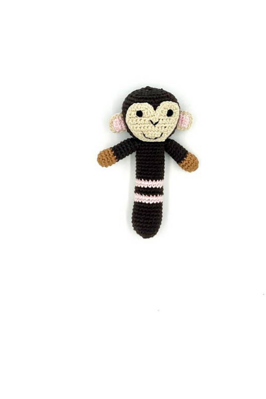 Monkey Crochet Baby Rattle 