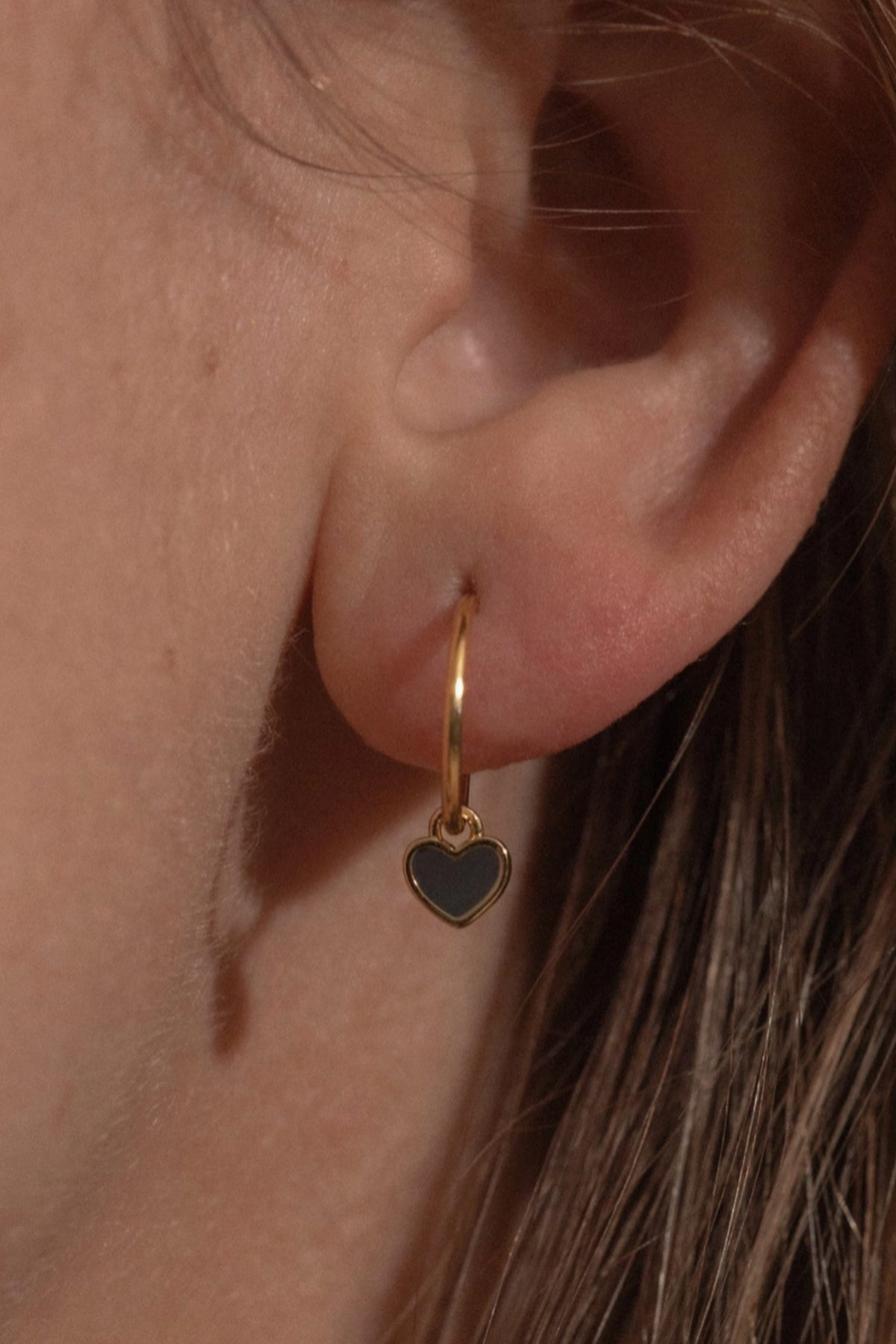 Slate Heart Earrings