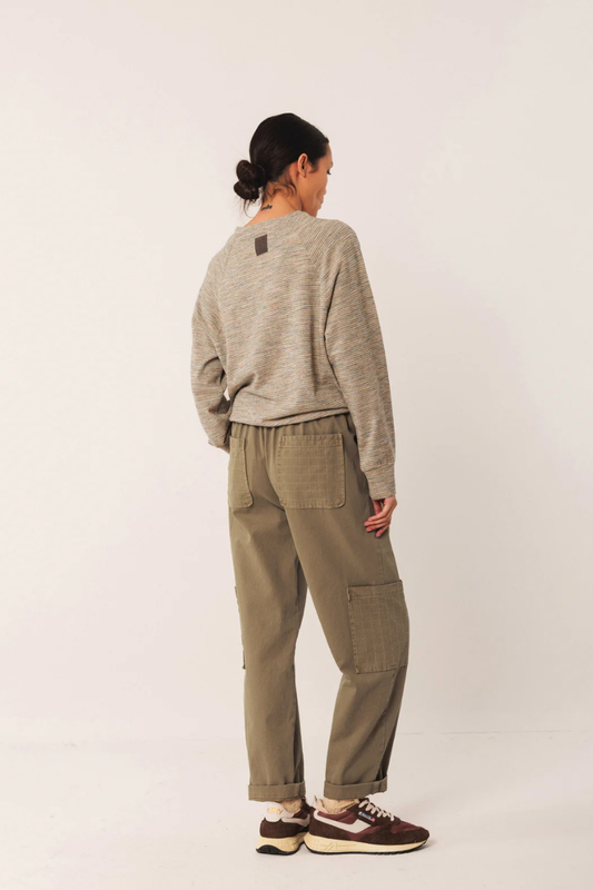 Checkered Stitching Trousers 