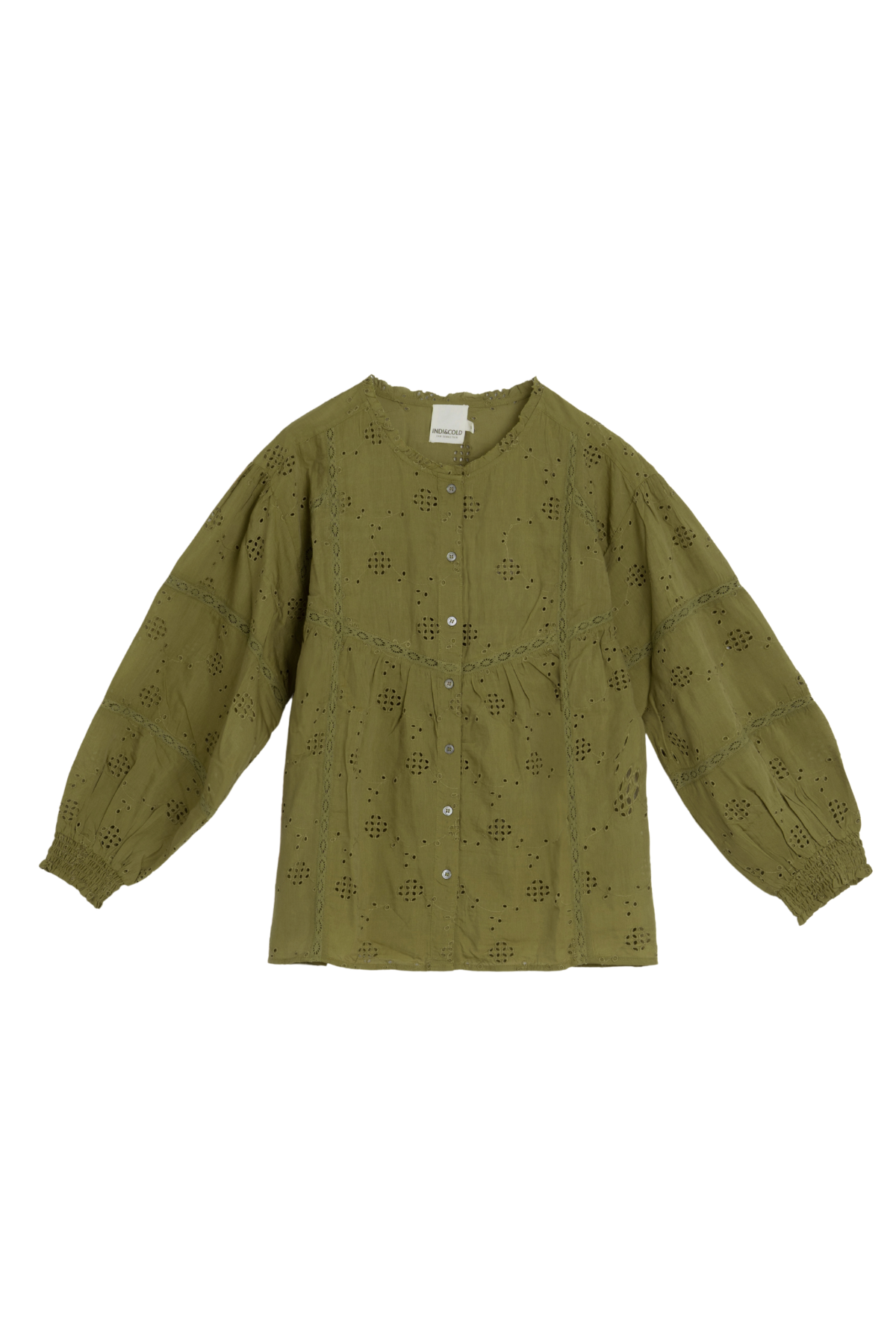Khaki Embroidered Shirt