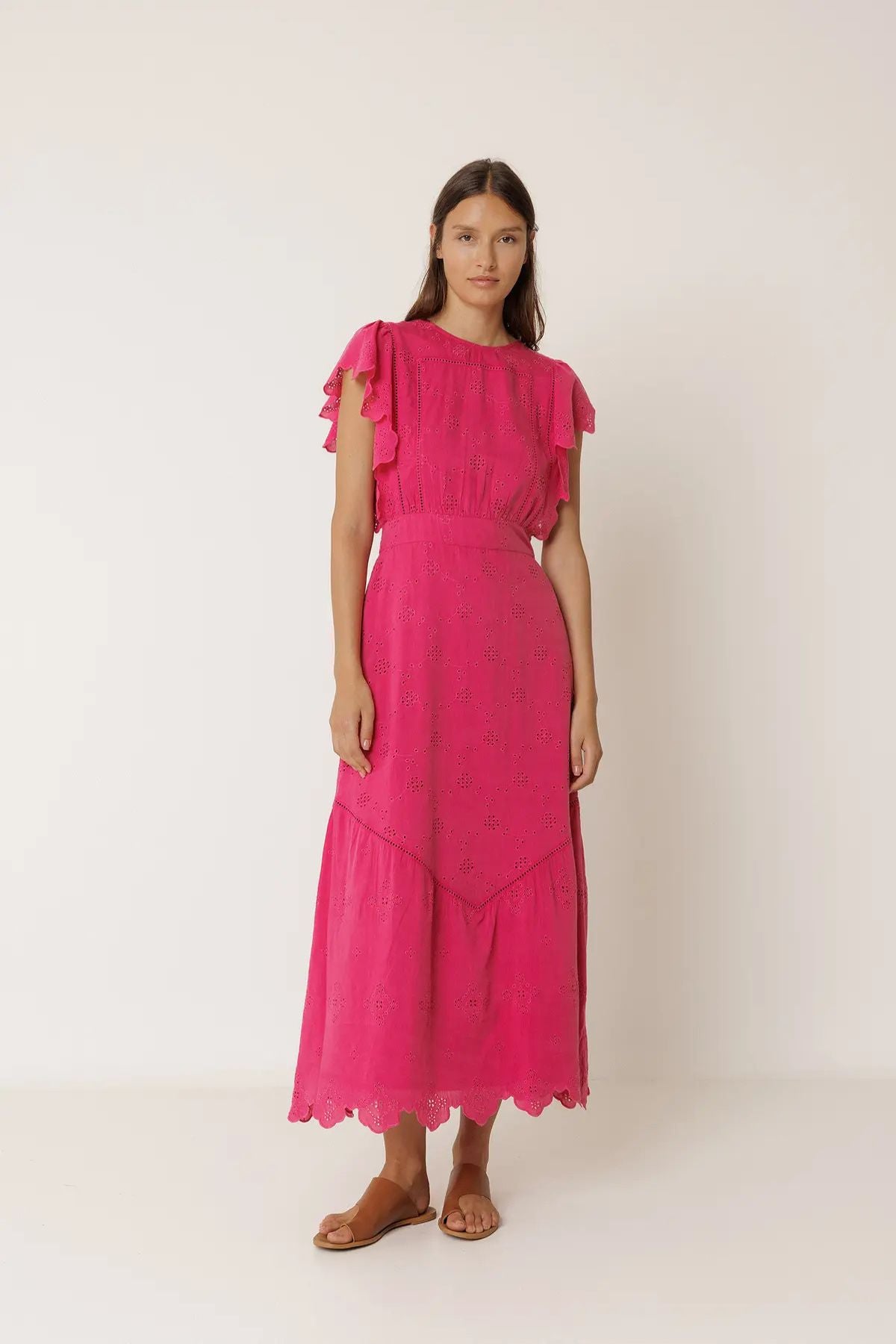 Swiss Embroidered Maxi Dress