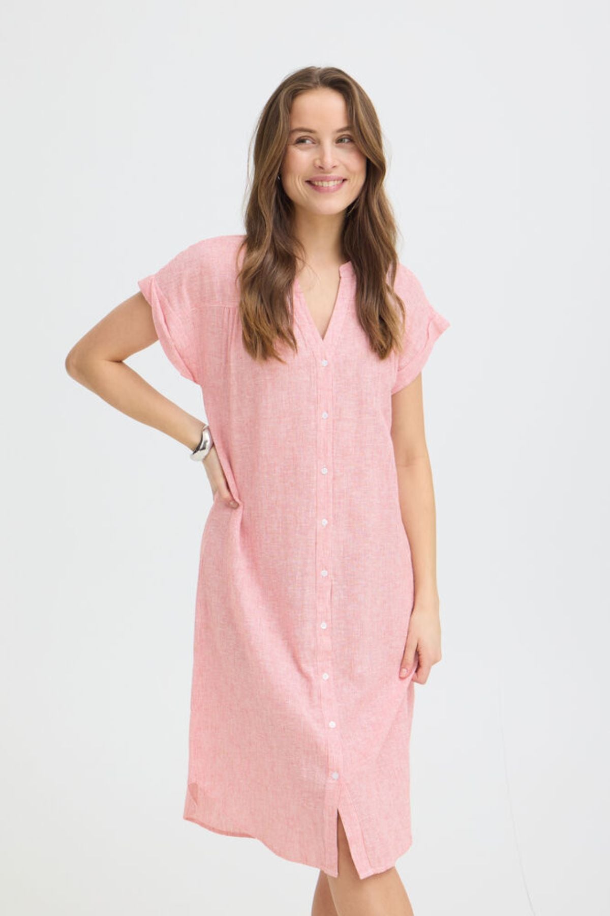 BYIZOLA Red Striped Dress