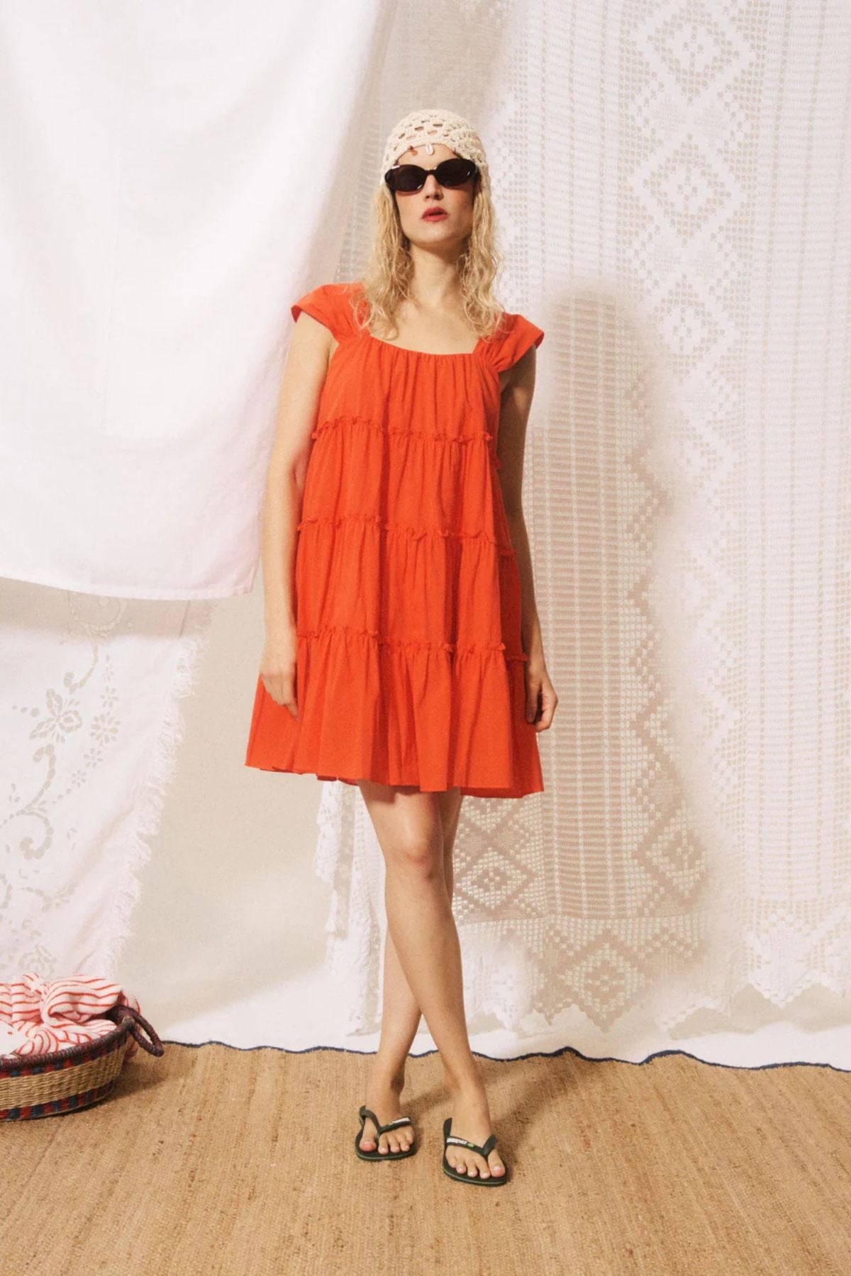 Nicandro Coral Dress