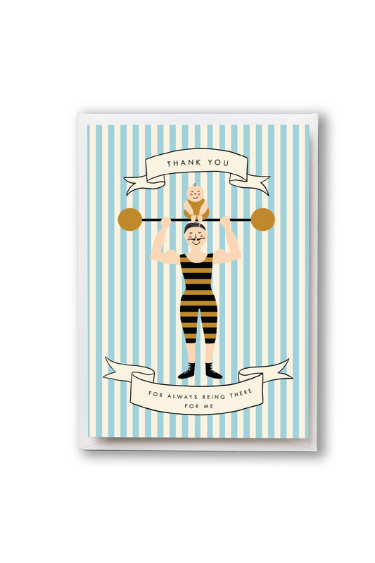 Dad Victorian Strongman Card