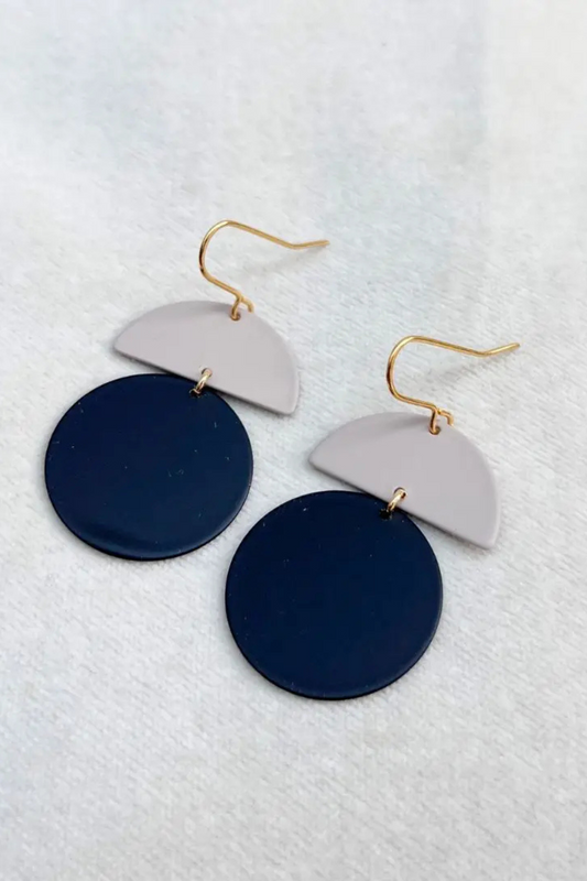 Orla Earrings - Gold - Black/Putty