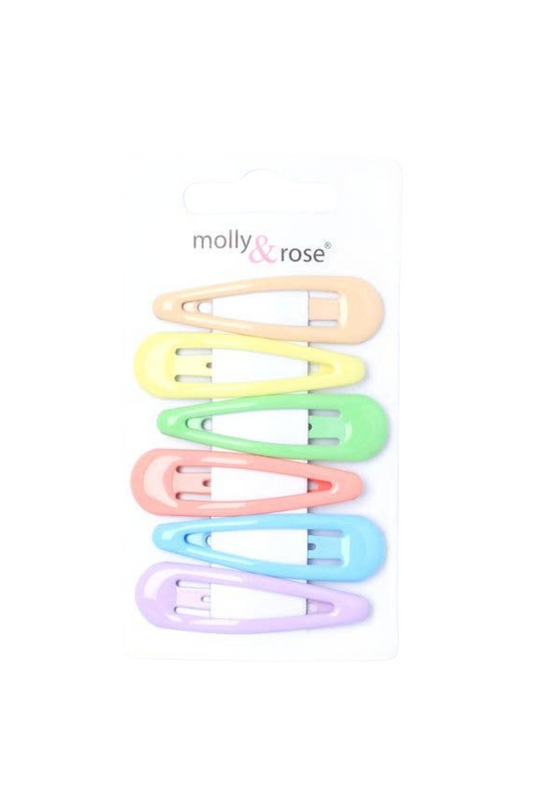 6 Pastel Hair Clips