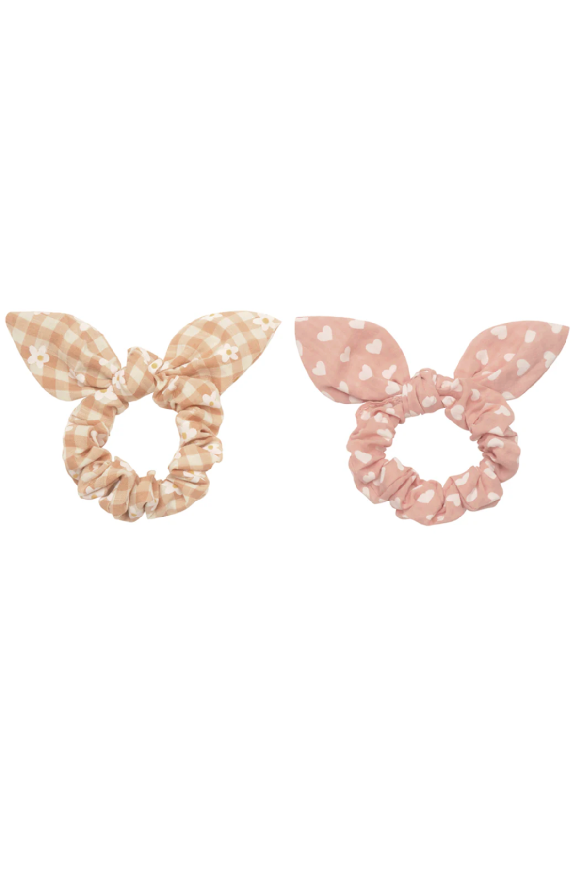 Daisy Gingham Bunny Ears Scrunchies