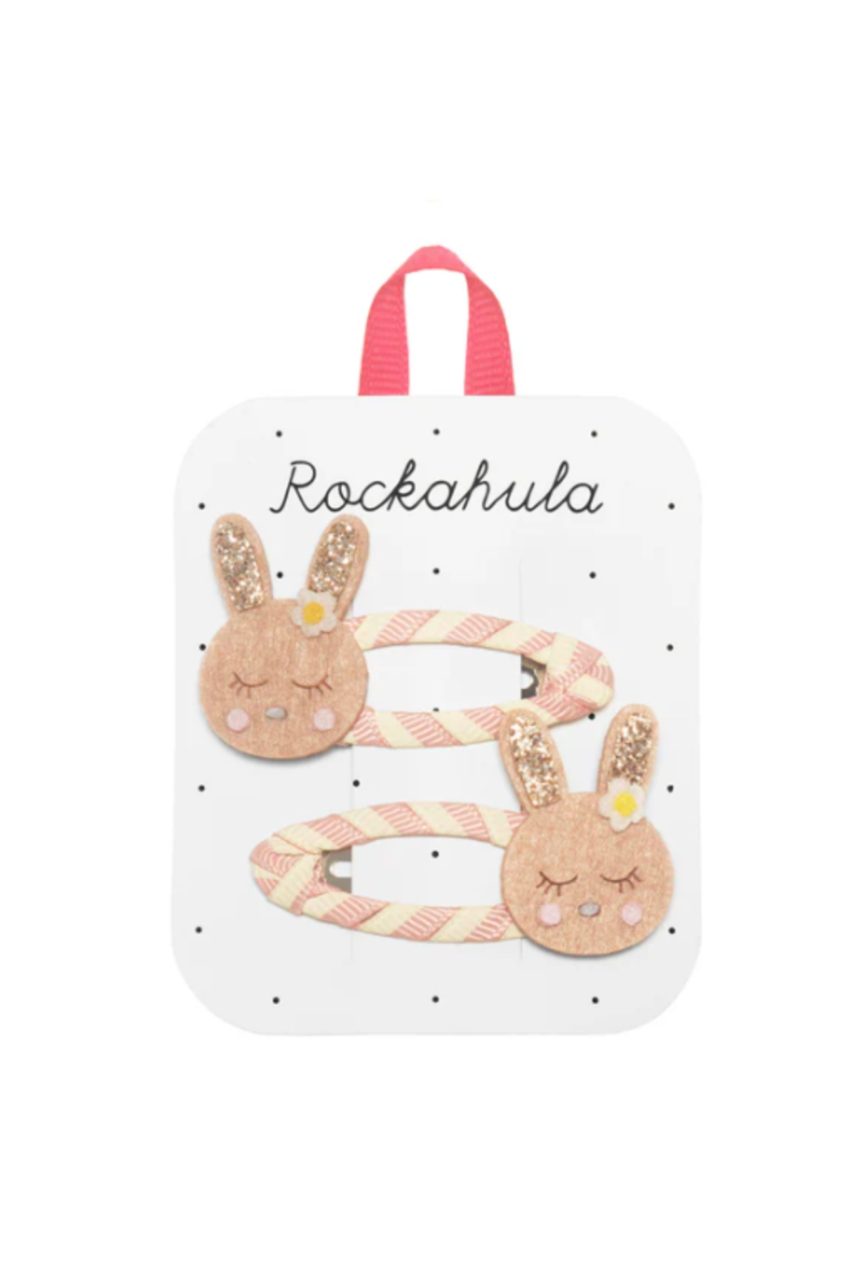 Stripy Bunny Hair Clips