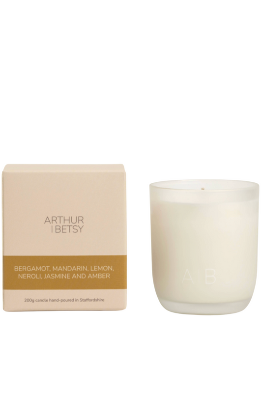 Citrus & Amber Scented Soy & Mineral Wax Candle - 200g