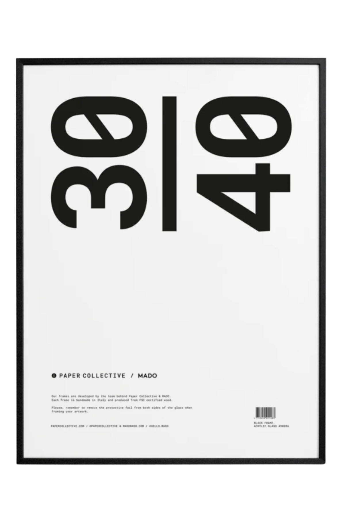 Frame - Black Timber - 30x40cm