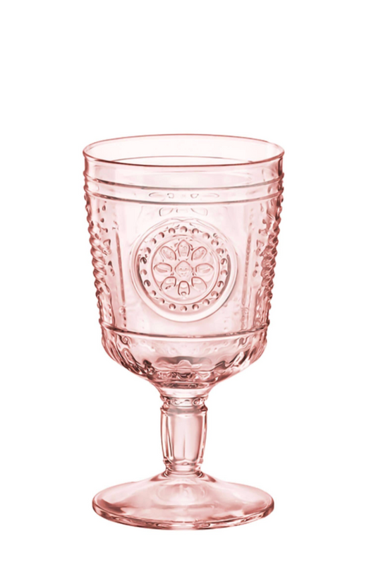 Romantic Wine Glasses, Pink - 320ml - set of 4
