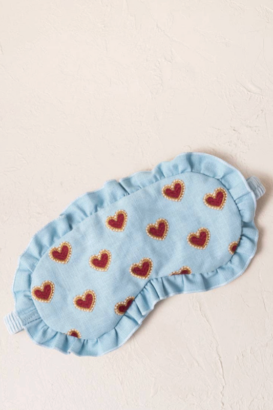 Love Hearts Frill Eye Mask