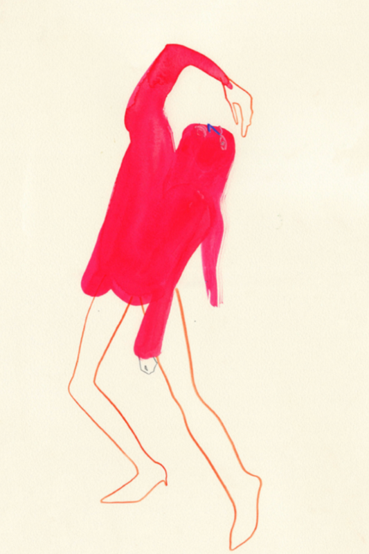The Pink Pose By Amelie Hegardt | Art Print