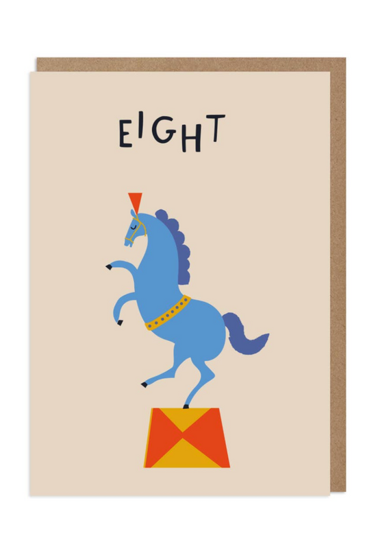 8 Year Old - Show Horse Birthday Card