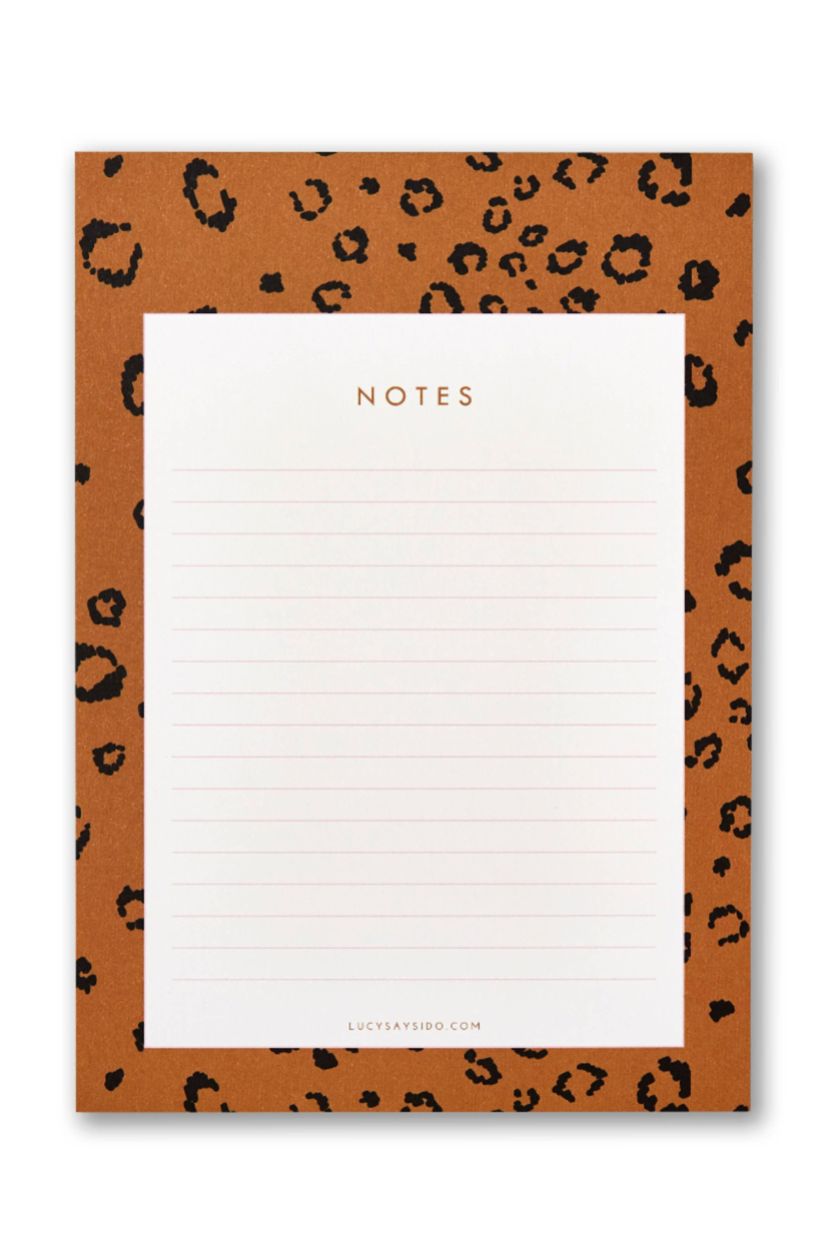 A5 Desk Notepad in Leopard Print