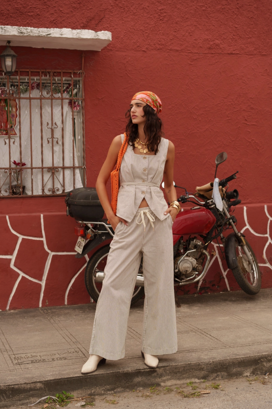 Vanille Drawstring Waist Jean