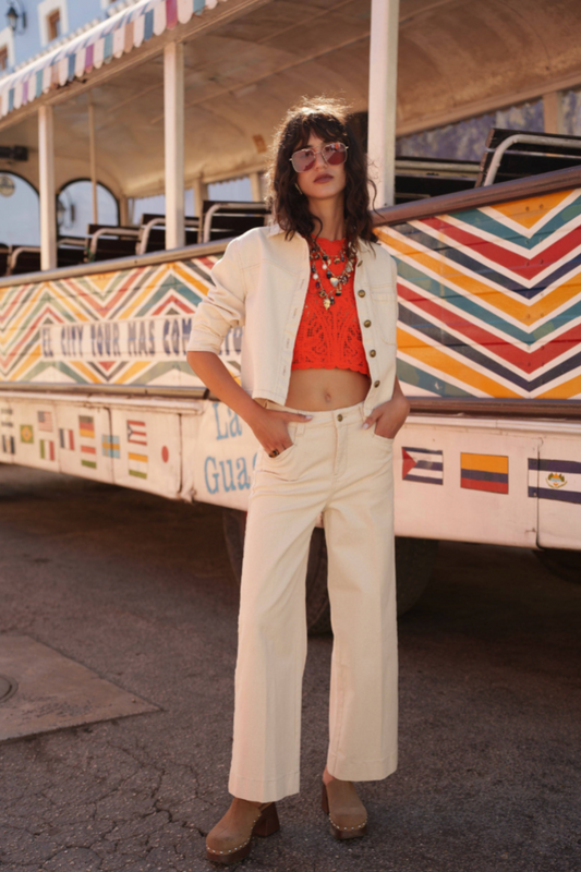 Basile Wide Jean - in Natural
