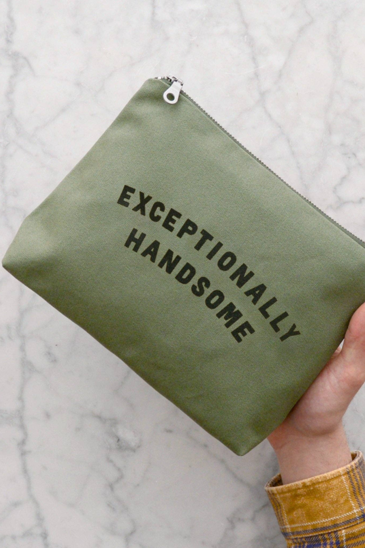 Exceptionally Handsome - Olive Wash Bag