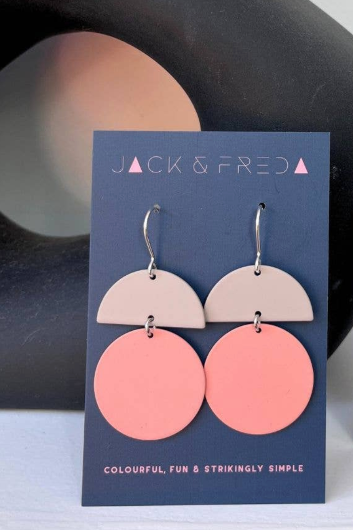 Orla Earrings - Gold - Peach/Putty