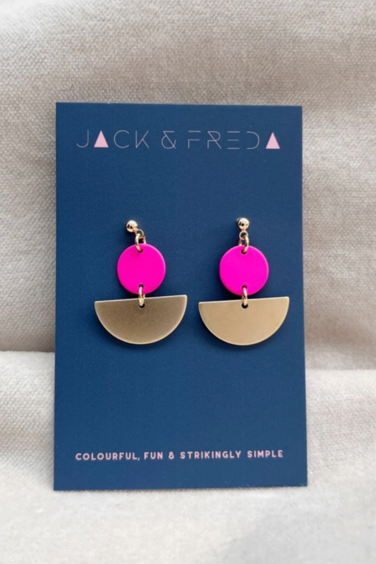 Lola Semi-Circle Earrings - Gold