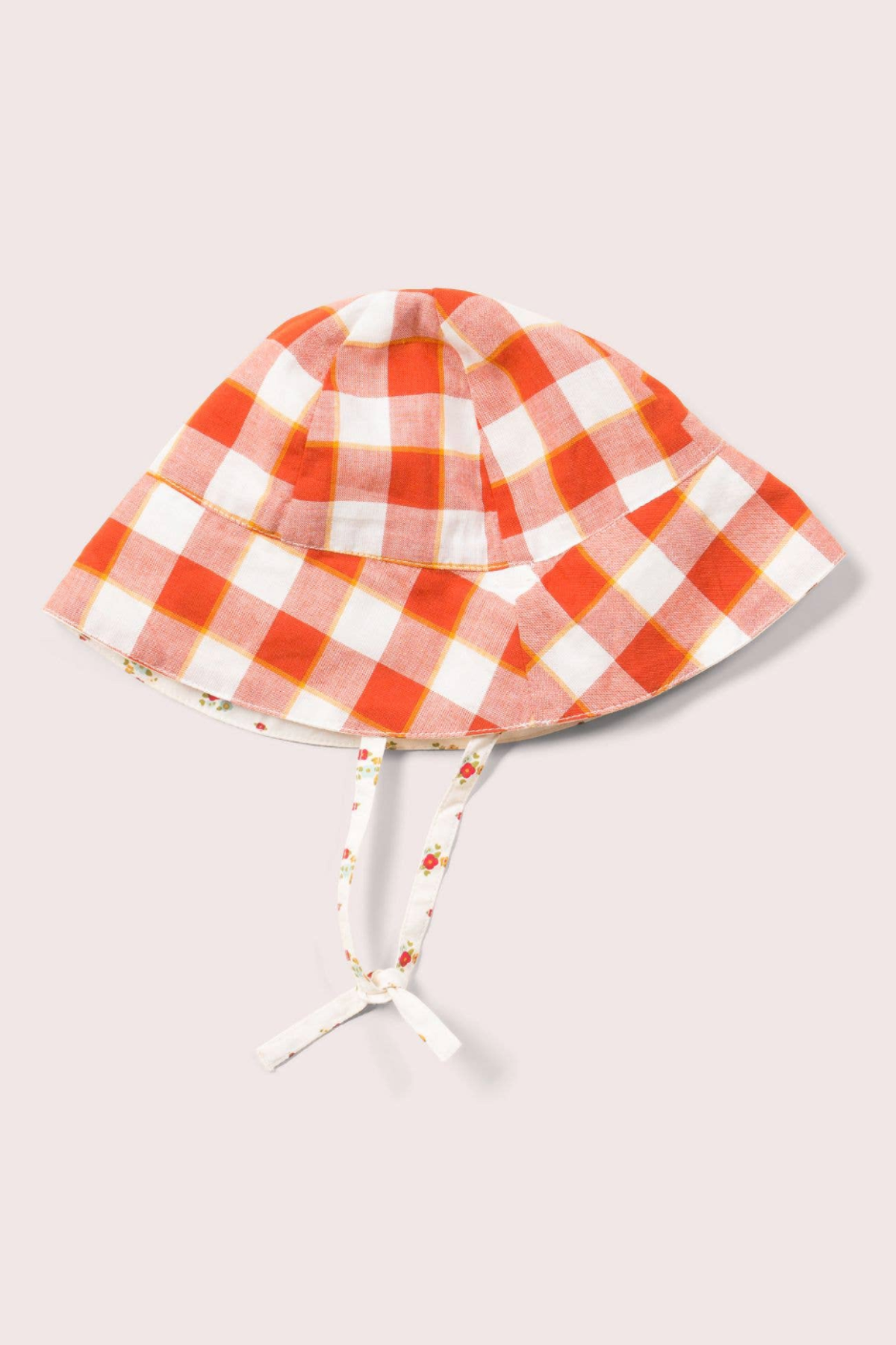 Gingham/Spring Flowers Reversible Sunhat