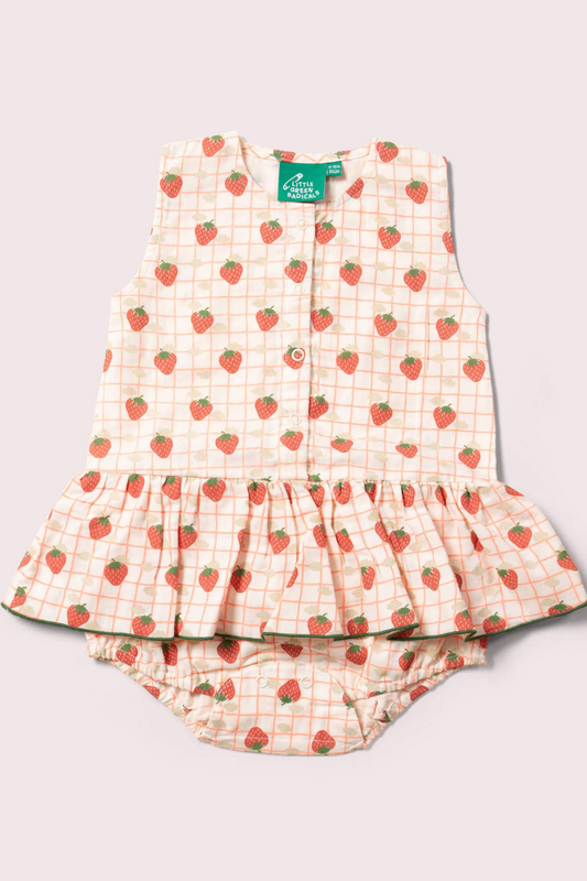 Strawberry Days Ruffle Romper
