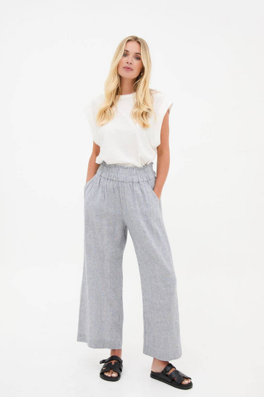 Ria Striped Linen Culottes