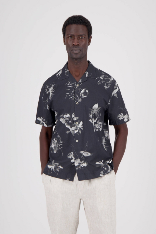 Smoke Black Collared Shirt