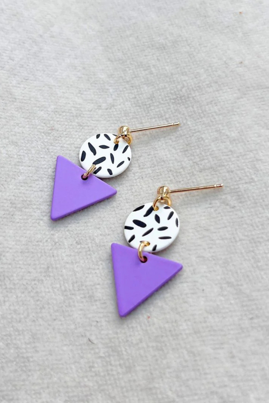 Mini Memphis Stud Earrings - Various Colours - Gold