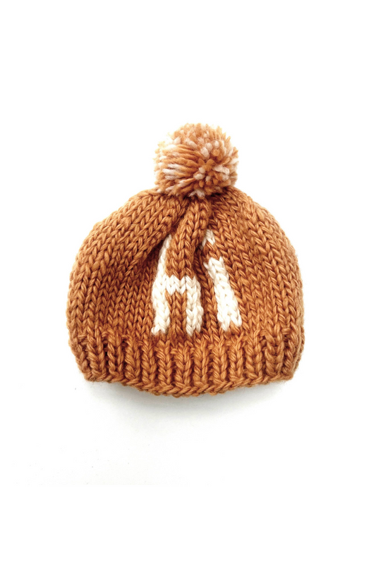 Brown 'Hi' Baby Hat