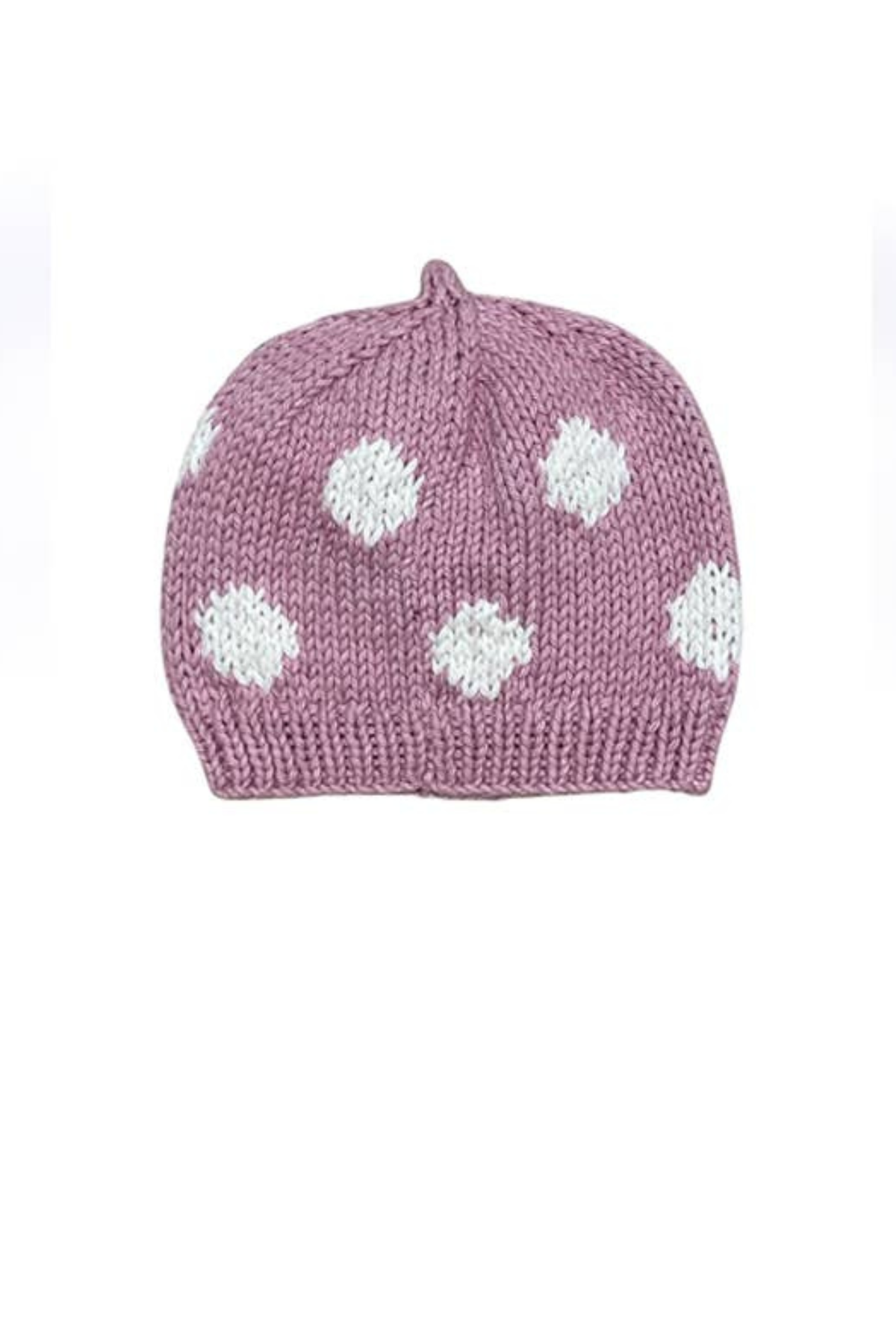 Spotty Pink Knit Baby Hat 
