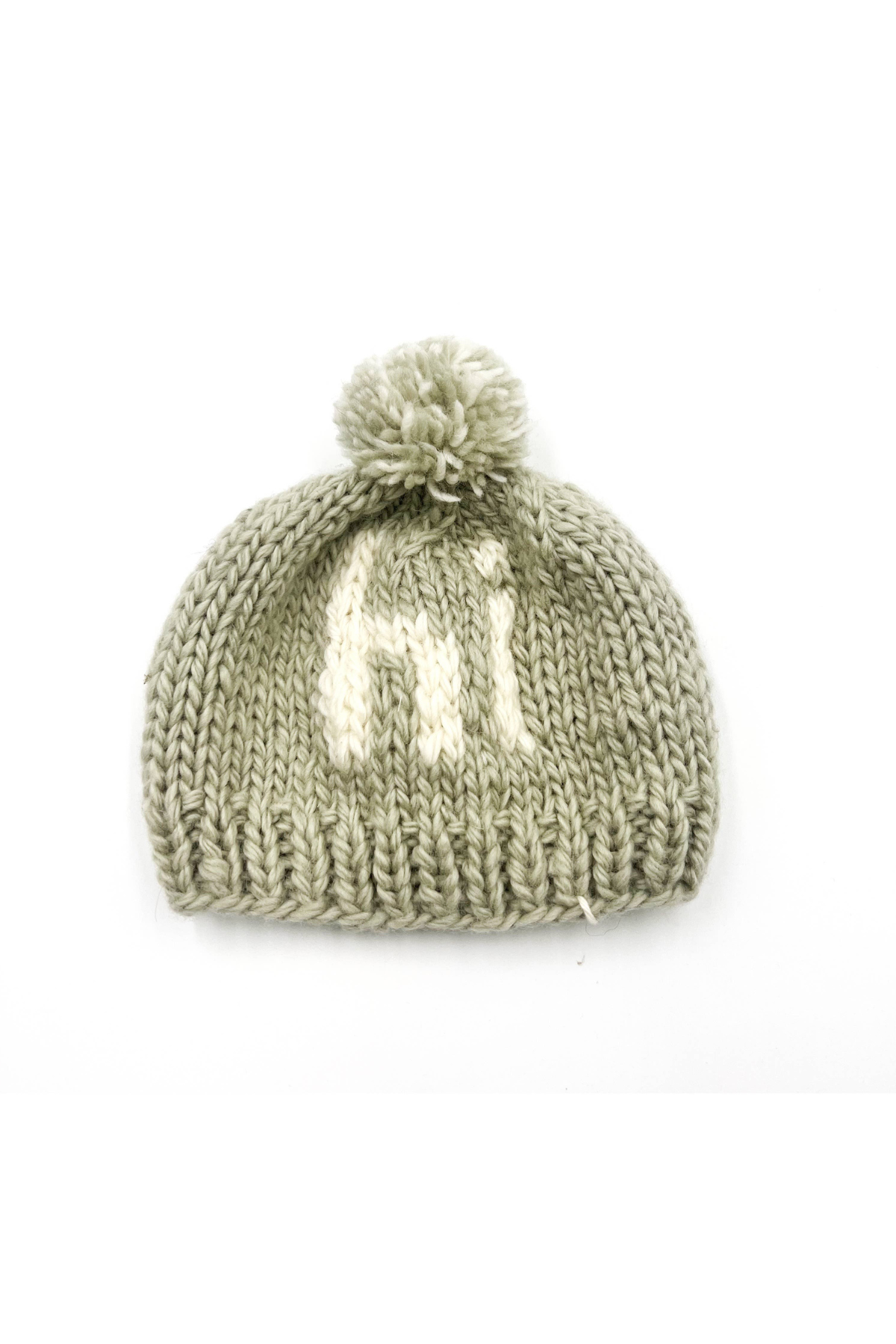Sage Green Knit Baby Hat (1-2 Years) 