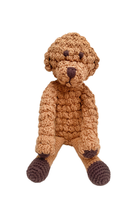 Goldendoodle Crochet Baby Rattle