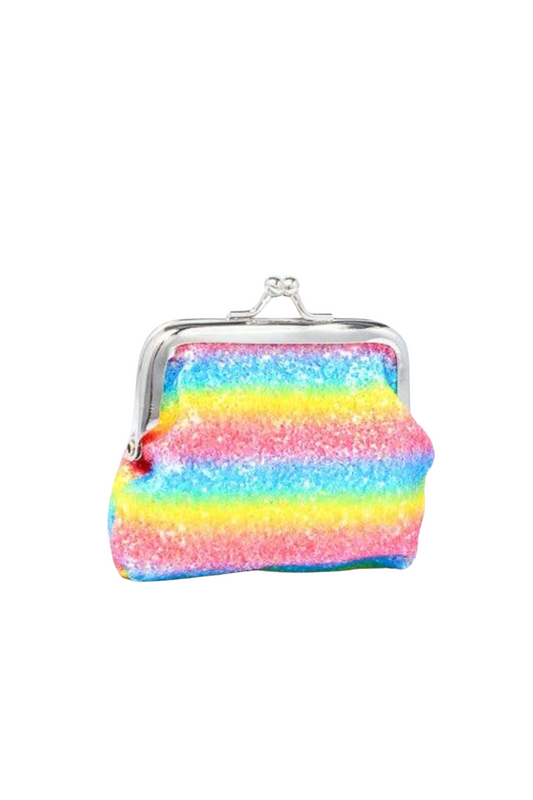 Rainbow Glitter Clasp Purse