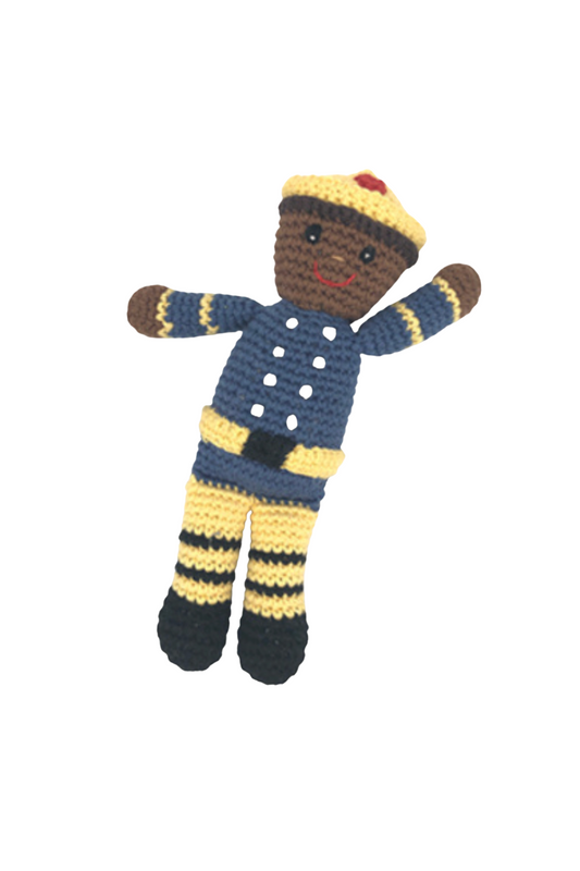 Crochet Firefighter Rattle