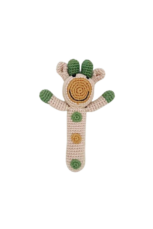 Crochet Giraffe Stick Rattle