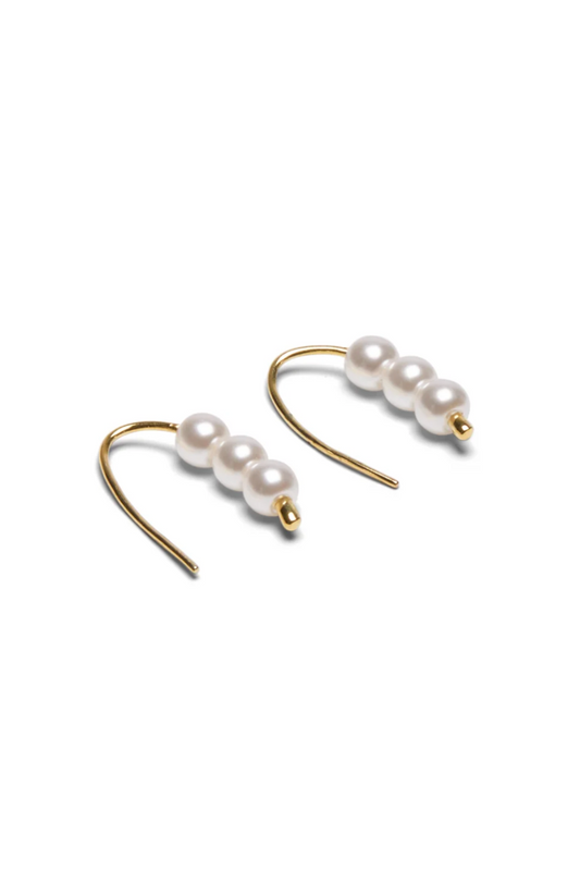 Keswick Beaded Pull Through Earrings - Gold