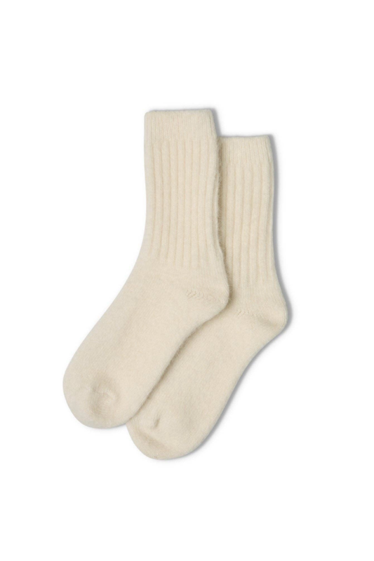 Soft Angora Sock - Ivory
